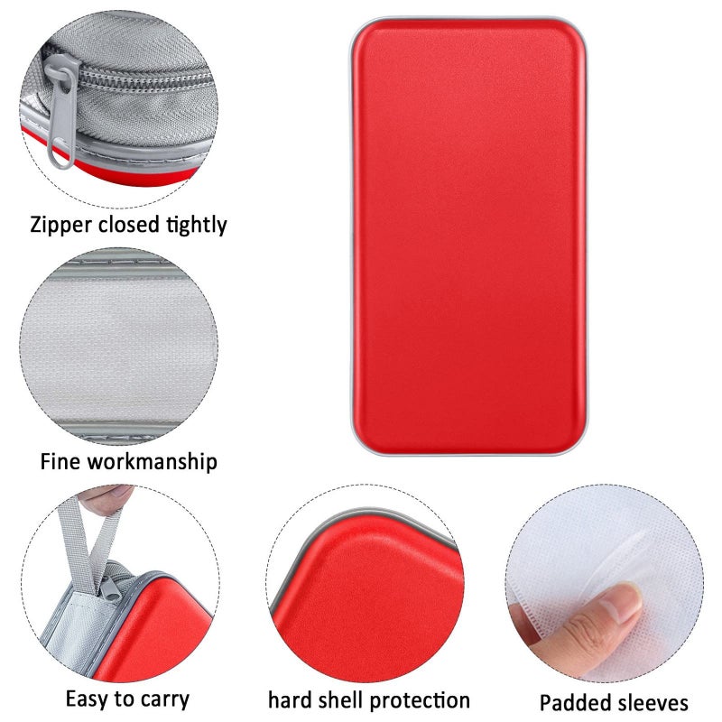 Siveit CD Case Holder, 80 Capacity CD/DVD Case Holders Wallet Hard Plastic CD DVD Disc Cases Storage Binder for Car Home Office Travel (Red) - Image 2